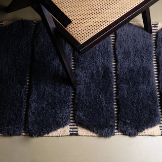 Blue Berry - Luxury Shag Moroccan Runner Rug - Benisouk