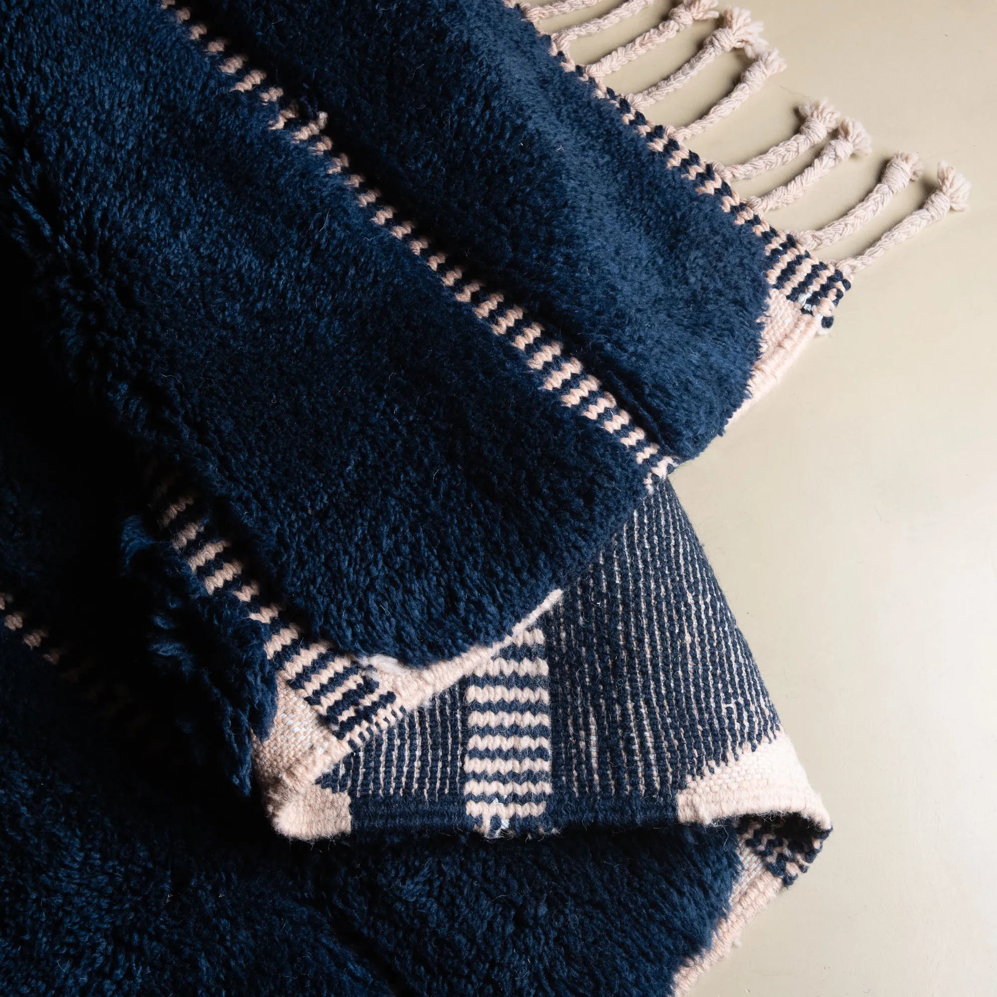 Blue Berry - Luxury Shag Moroccan Runner Rug - Benisouk