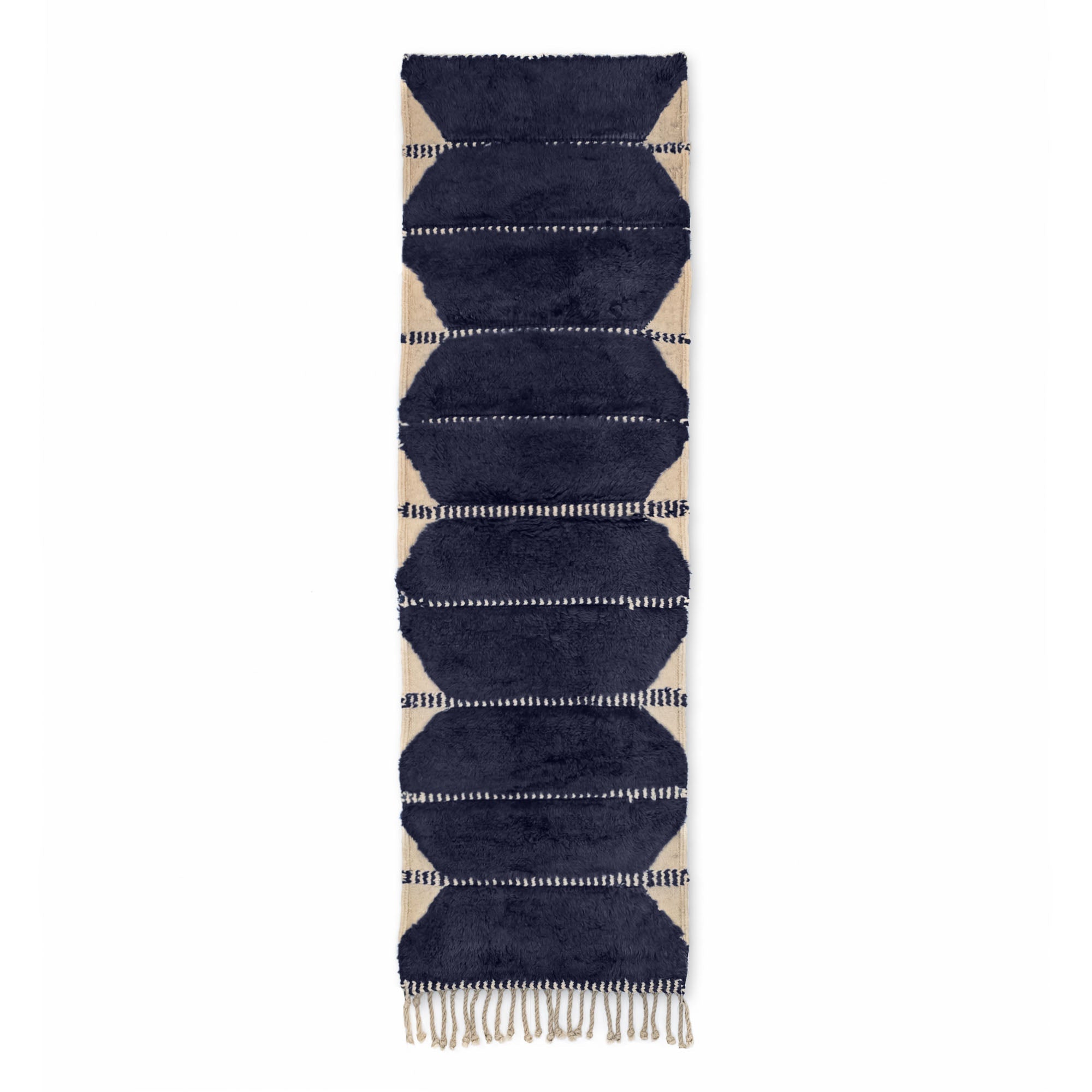 Blue Berry - Luxury Shag Moroccan Runner Rug - Benisouk