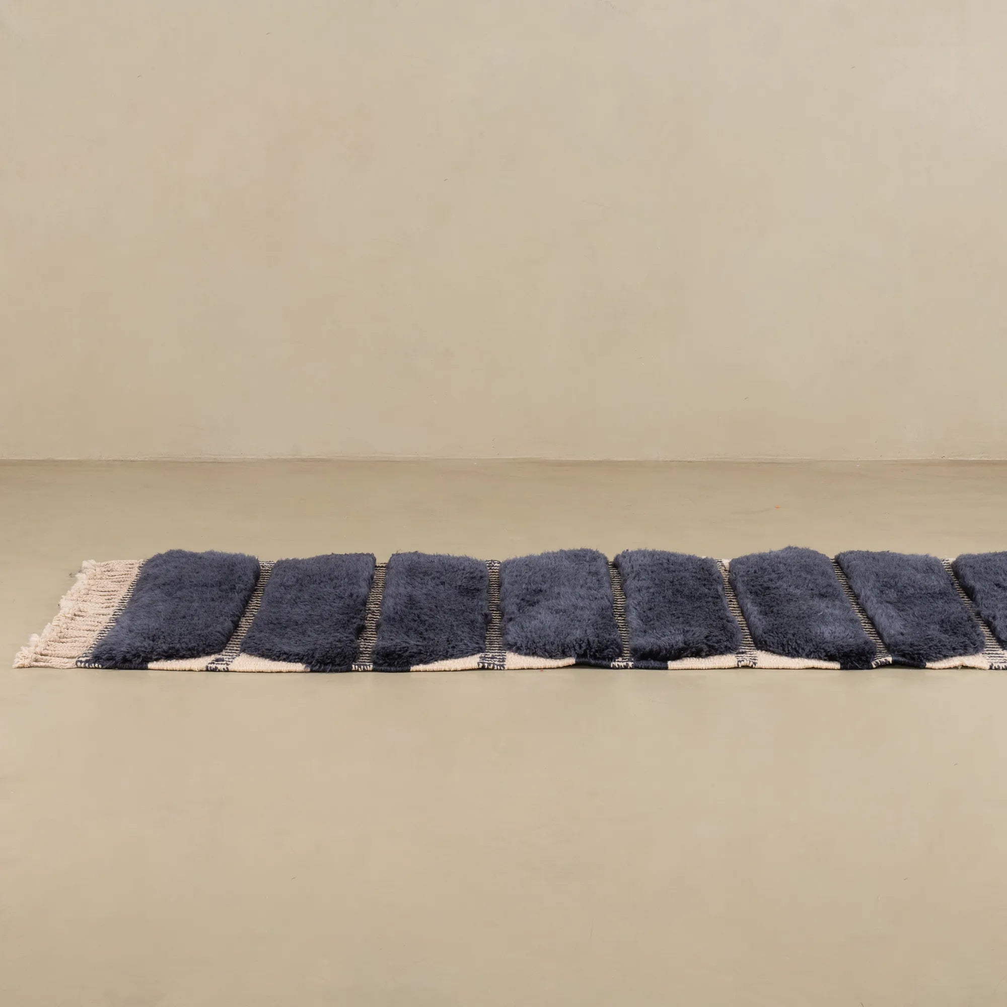 Blue Berry - Luxury Shag Moroccan Runner Rug - Benisouk