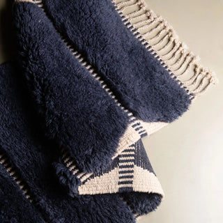 Blue Berry - Luxury Shag Moroccan Runner Rug - Benisouk