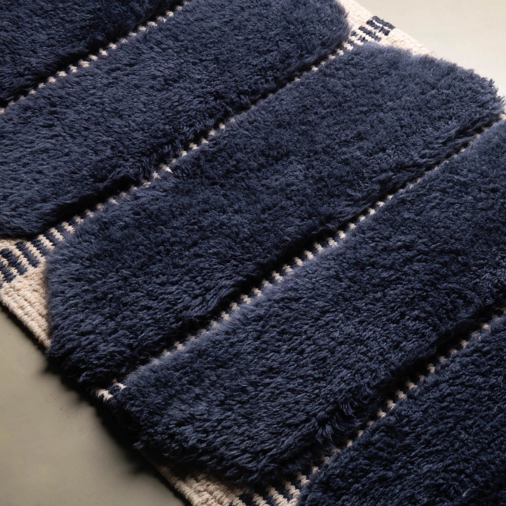 Blue Berry - Luxury Shag Moroccan Runner Rug - Benisouk