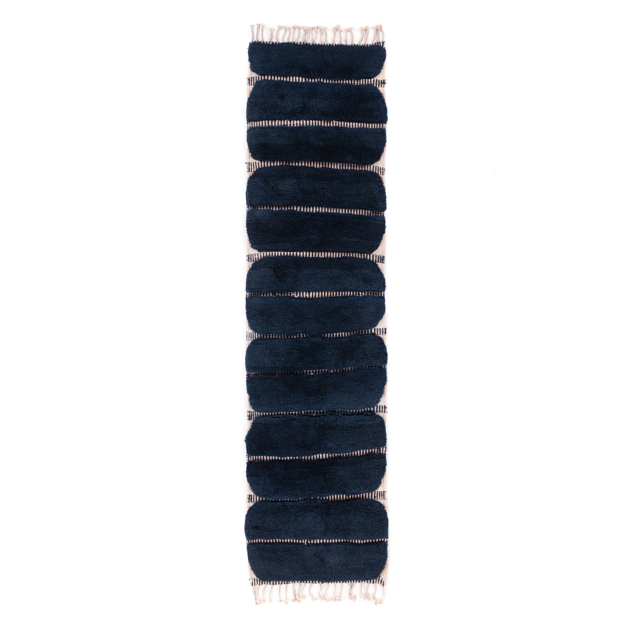 Blue Berry - Luxury Shag Moroccan Runner Rug - Benisouk