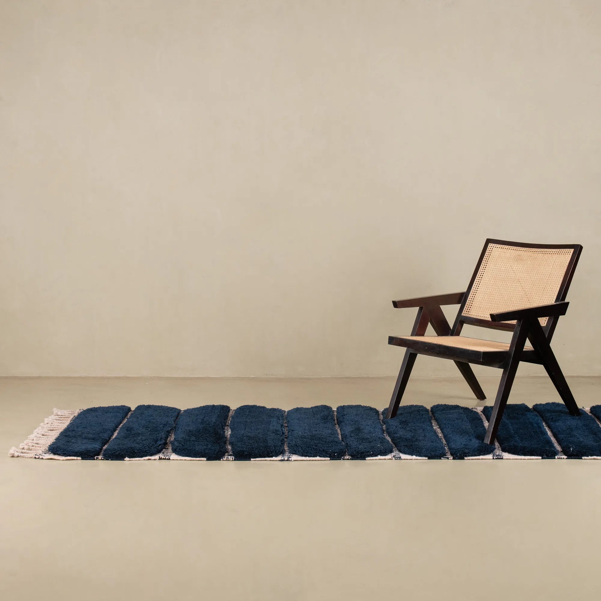 Blue Berry - Luxury Shag Moroccan Runner Rug - Benisouk
