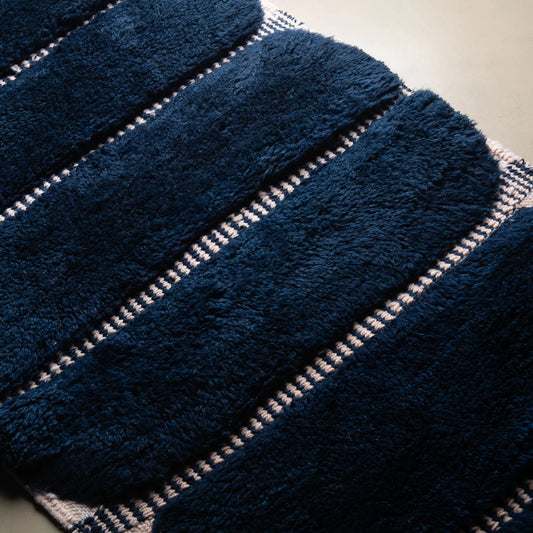 Blue Berry - Luxury Shag Moroccan Runner Rug - Benisouk