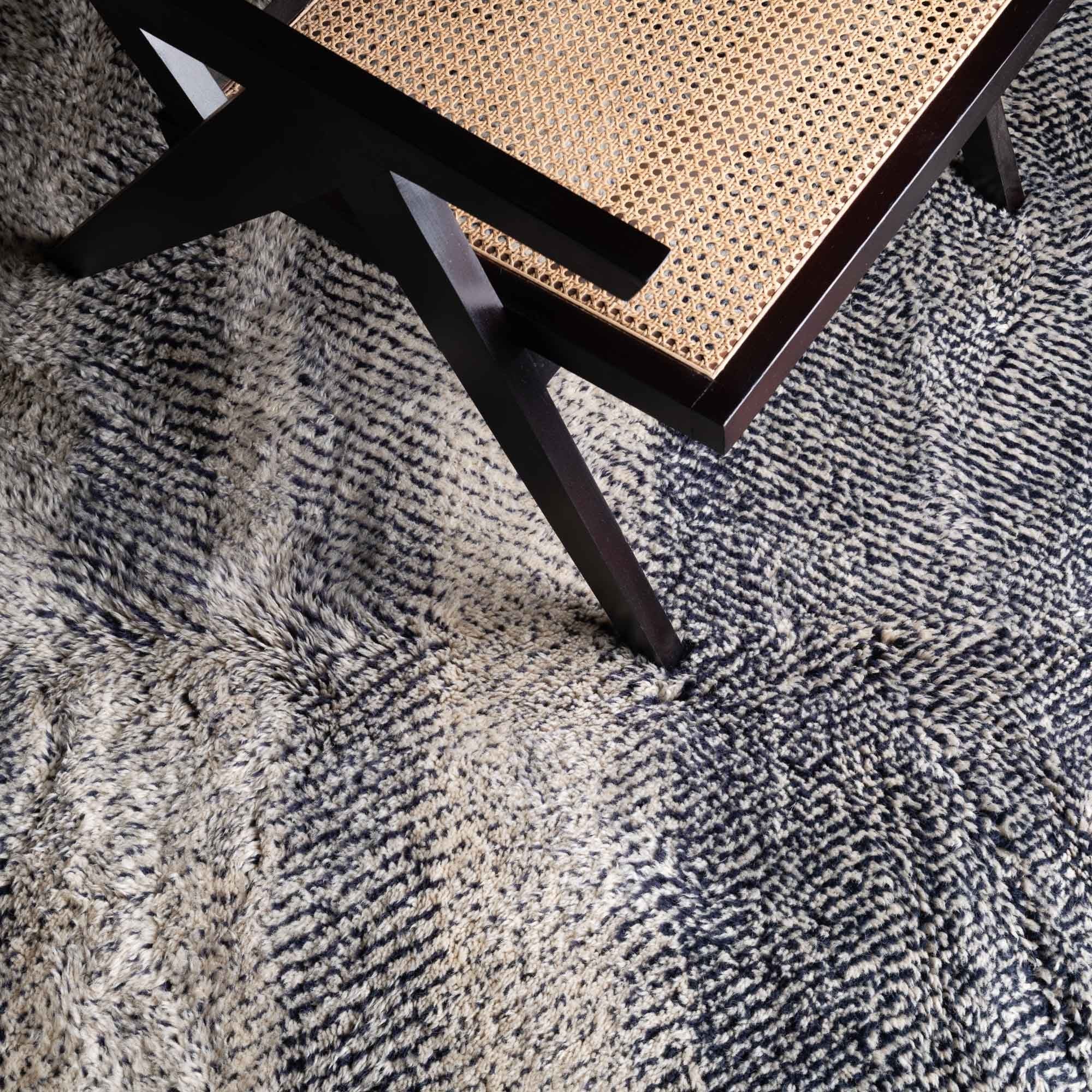 Blue Diamond - Luxury Shag Moroccan Rug - Benisouk