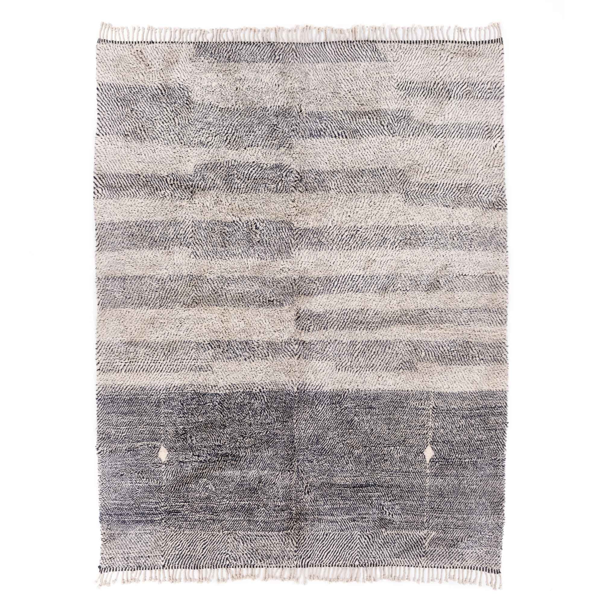 Blue Diamond - Luxury Shag Moroccan Rug - Benisouk