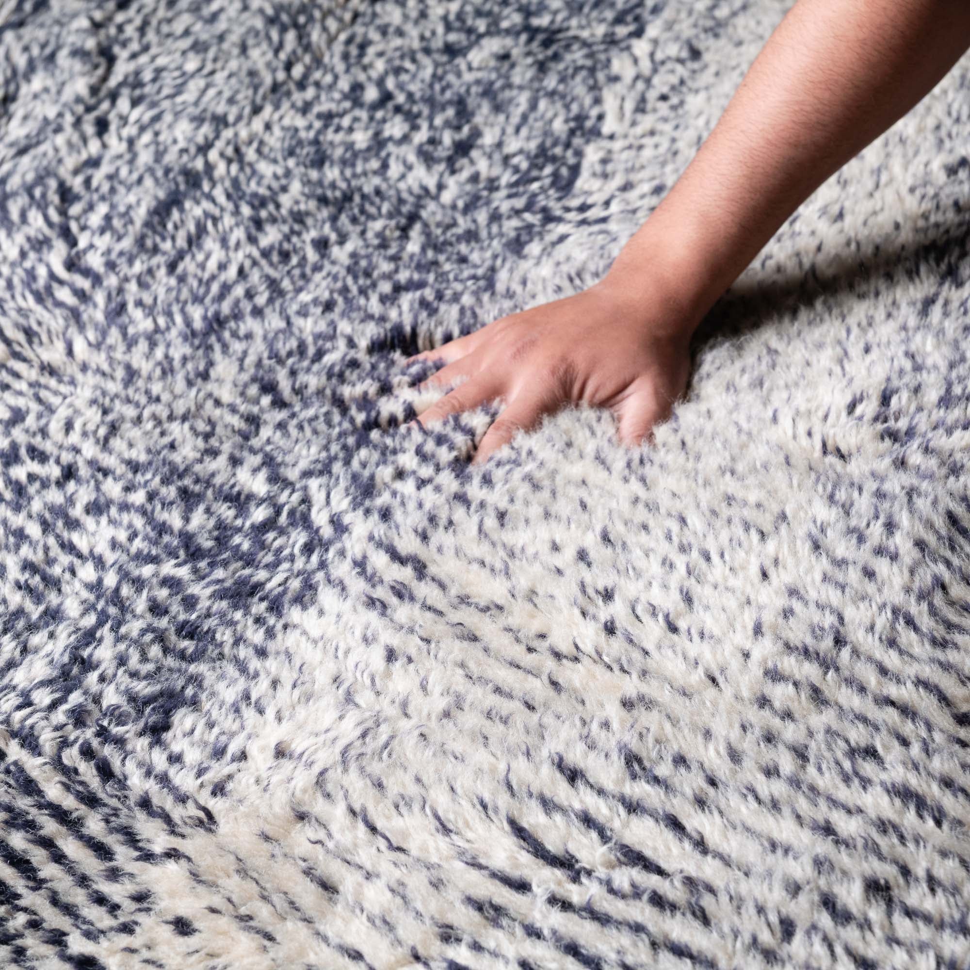 Blue Diamond - Luxury Shag Moroccan Rug - Benisouk