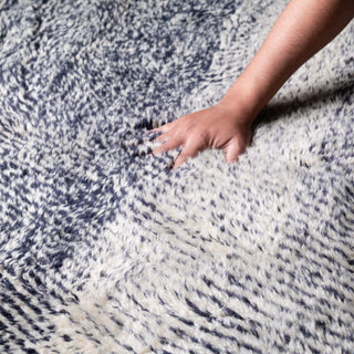 Blue Diamond - Luxury Shag Moroccan Rug - Benisouk