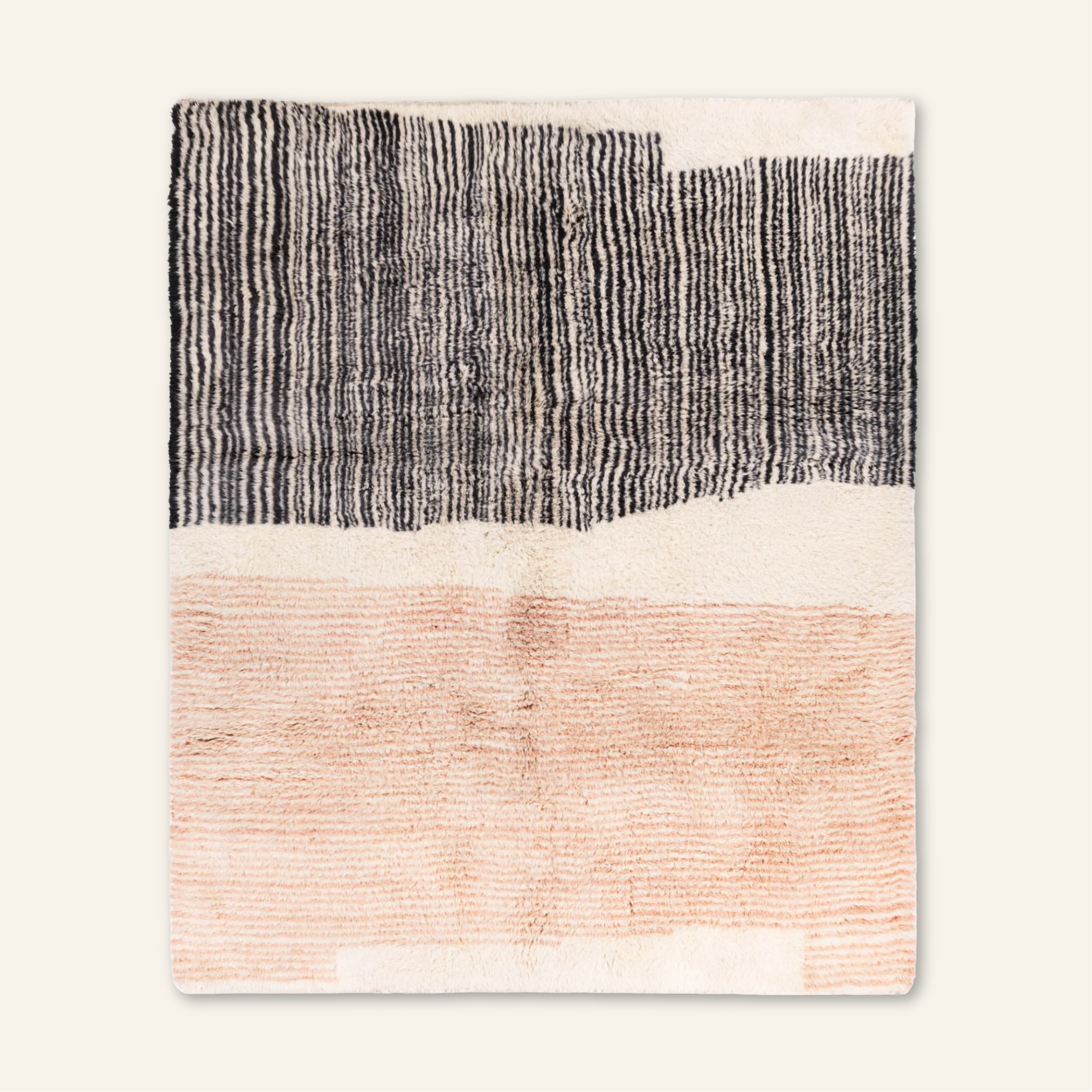 Blush Divide - Luxury Shag Moroccan Rug