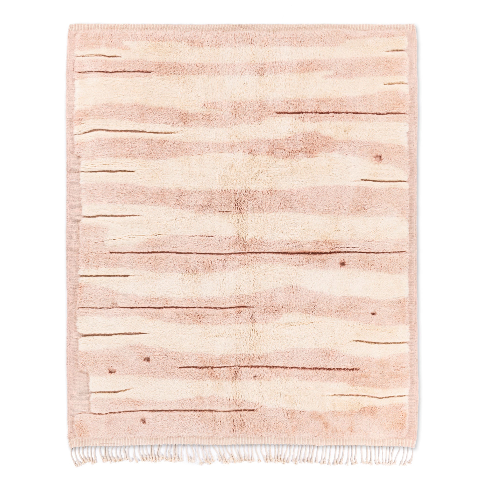 Blush Timber - Luxury Shag Moroccan Rug - Benisouk