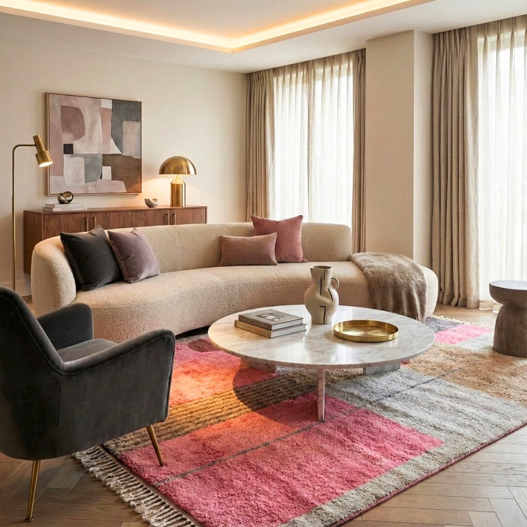 Celestial Geometries - Luxury Shag Moroccan Rug - Benisouk