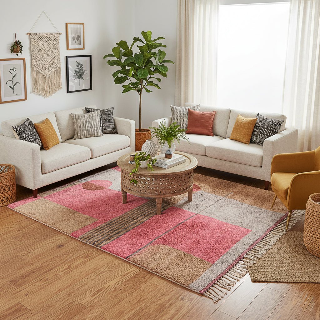 Celestial Geometries - Luxury Shag Moroccan Rug - Benisouk