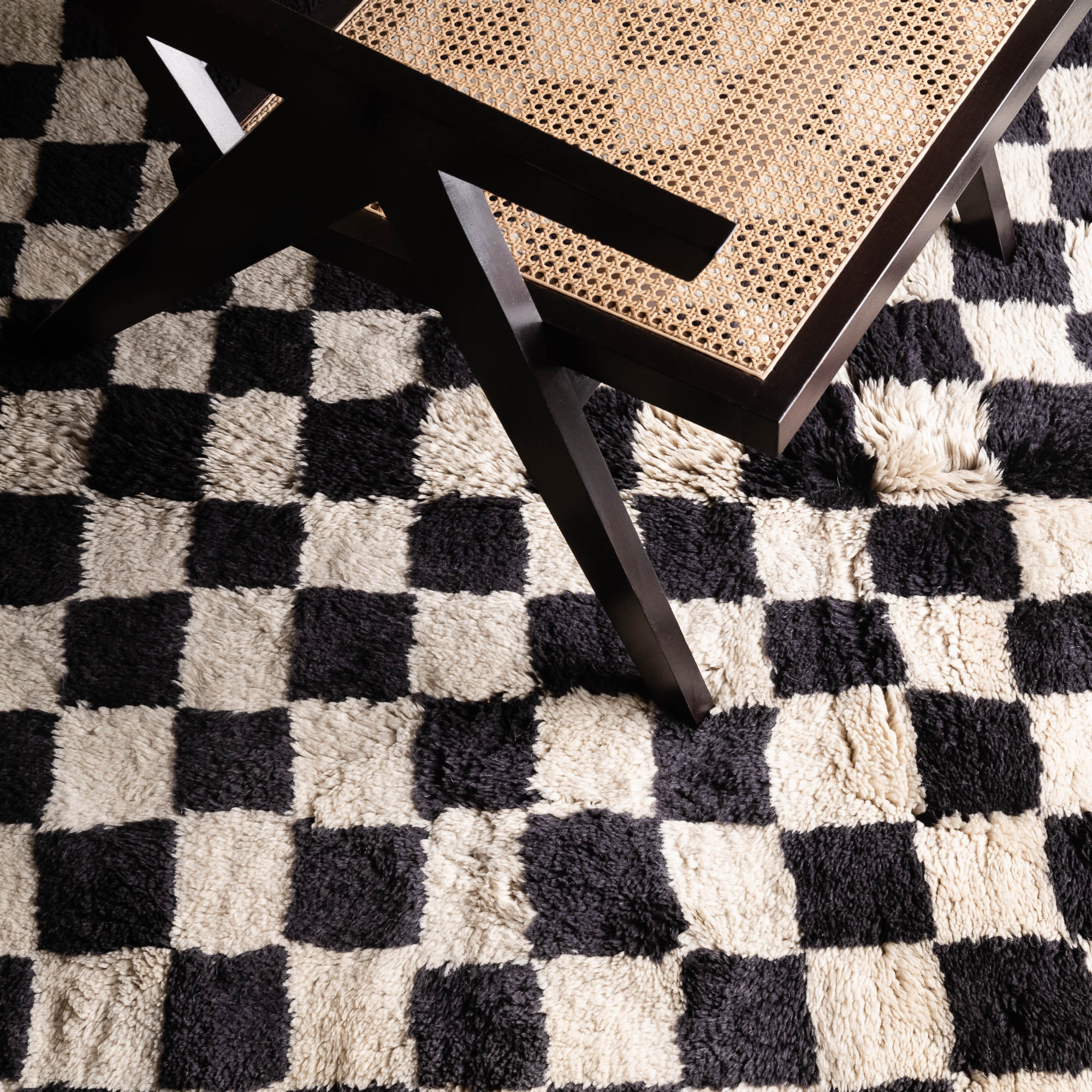 Chess - Luxury Shag Moroccan Rug - Benisouk