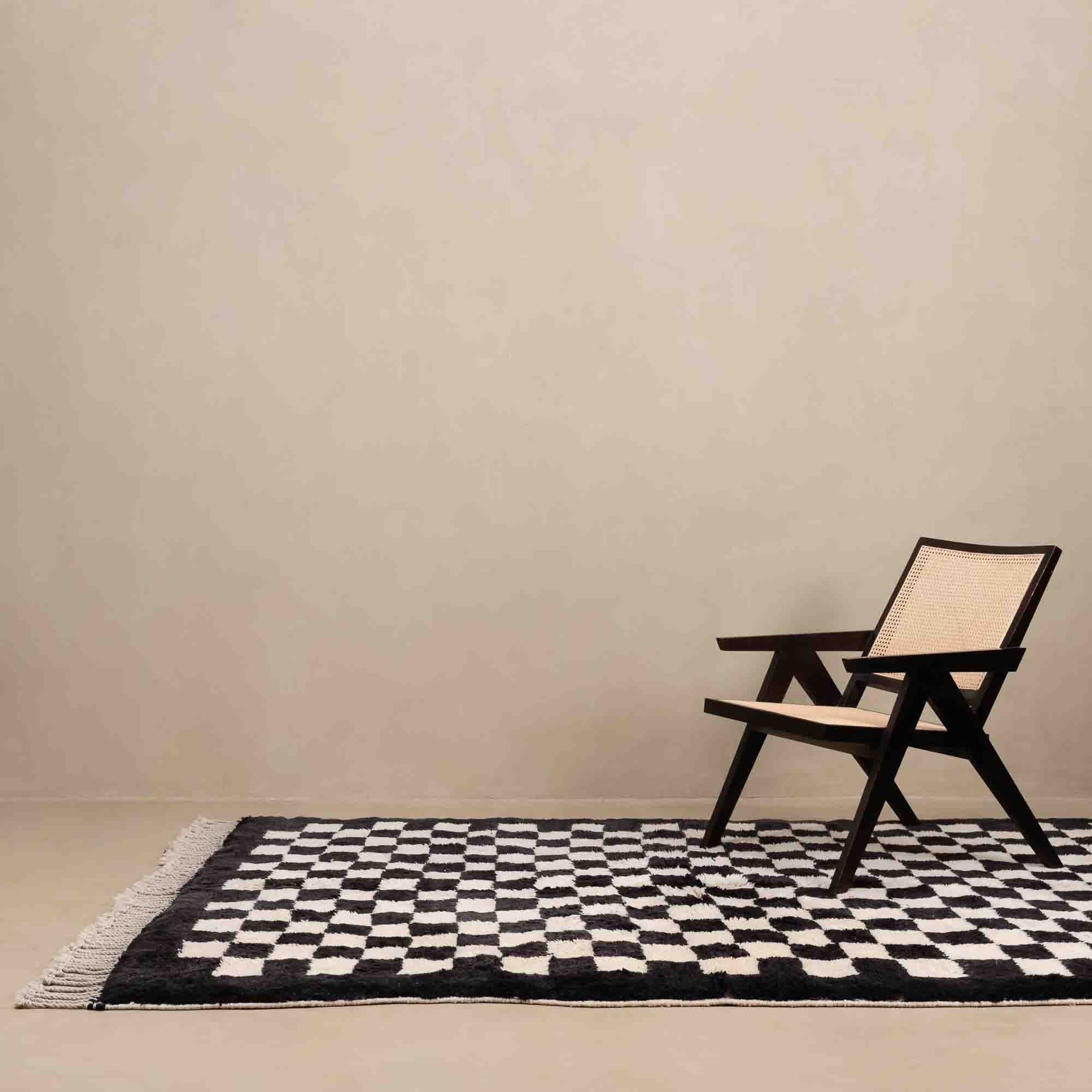 Chess - Luxury Shag Moroccan Rug - Benisouk