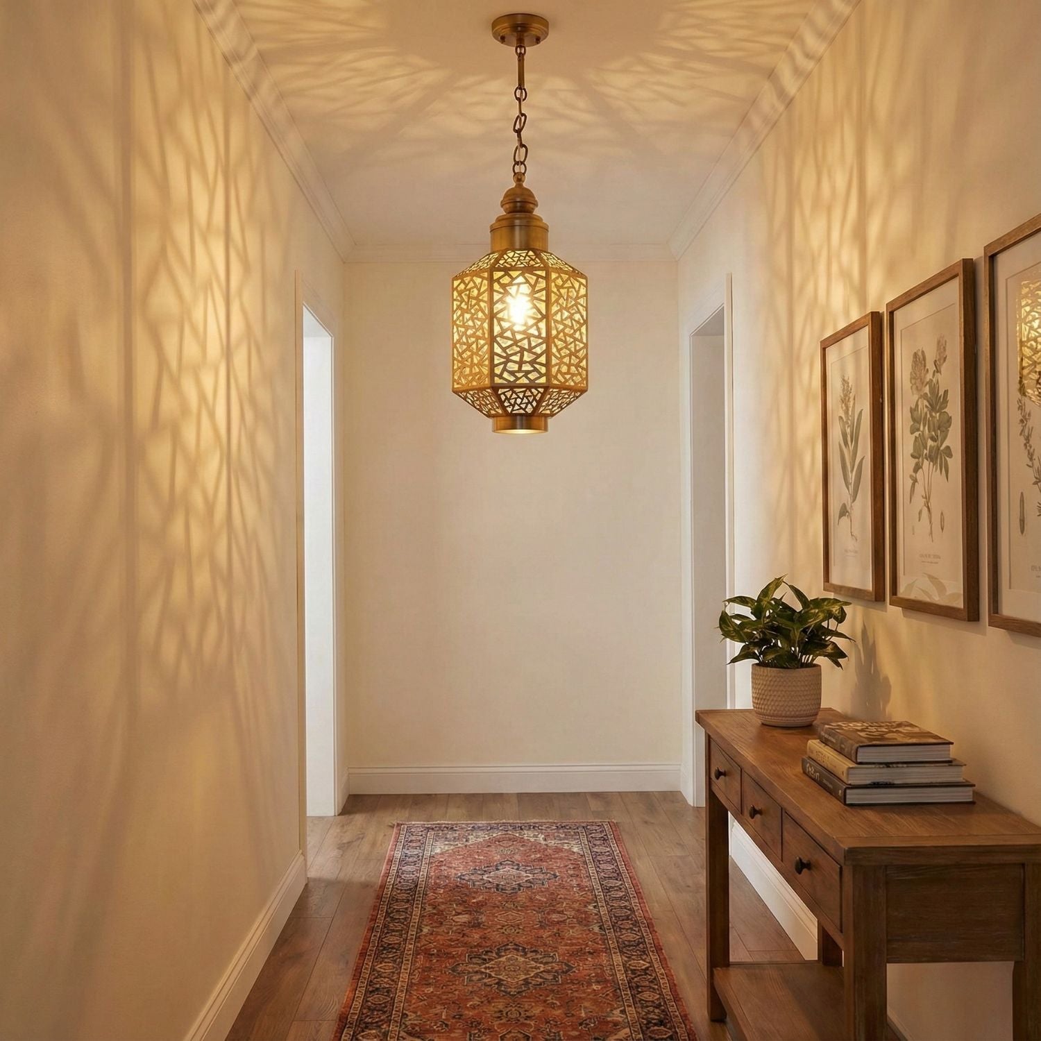 ValueLights Moroccan Bronze Uplighter Ceiling Shade – Easy Fit Pendant Light With B22 Socket, LED Compatible