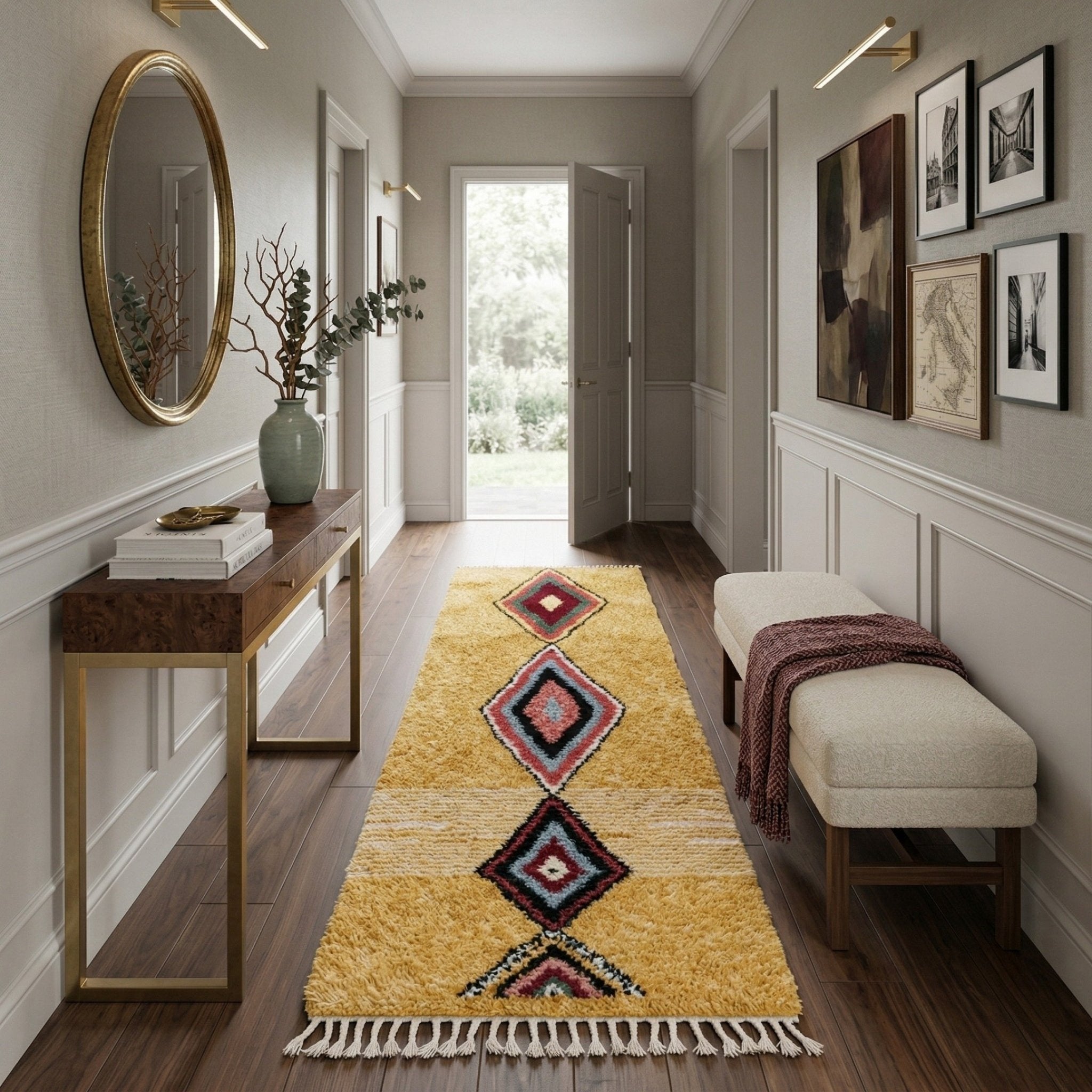Chorouk - Shag Moroccan runner rug - Benisouk