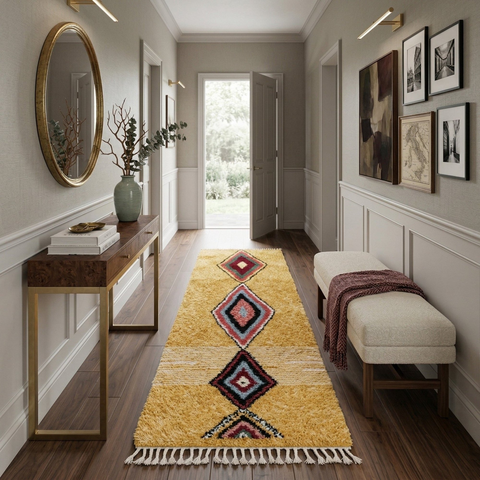 Chorouk - Shag Moroccan runner rug - Benisouk
