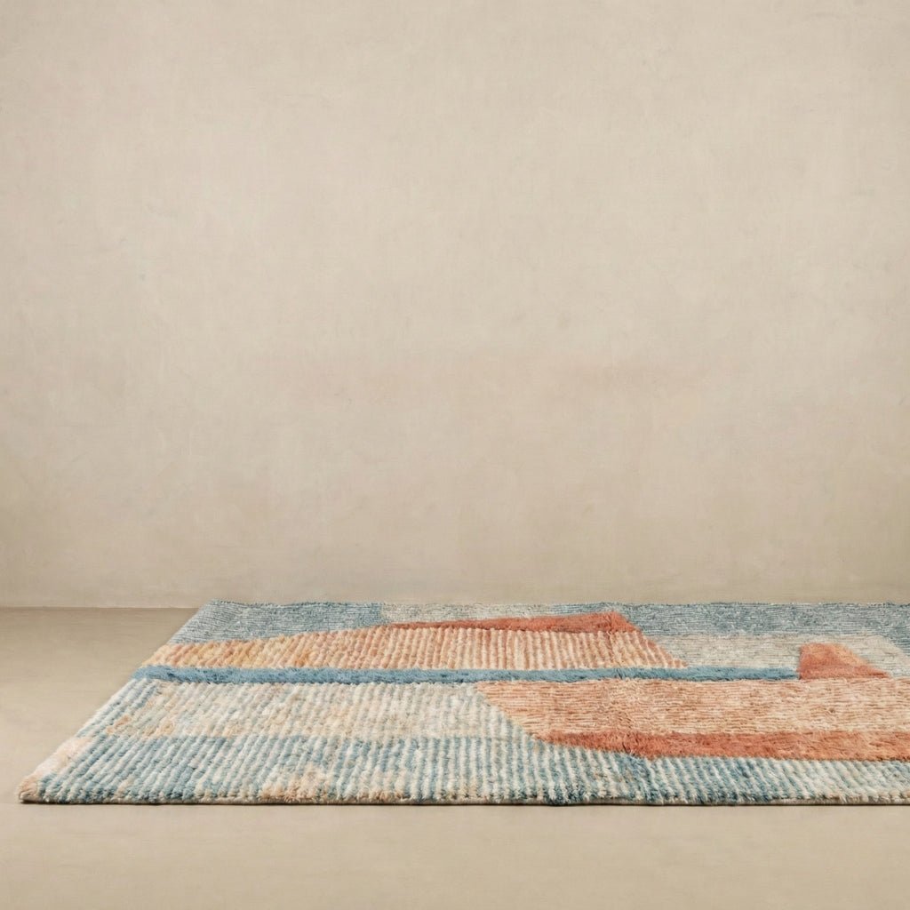 Coastal Light - Luxury Shag Moroccan Rug - Benisouk