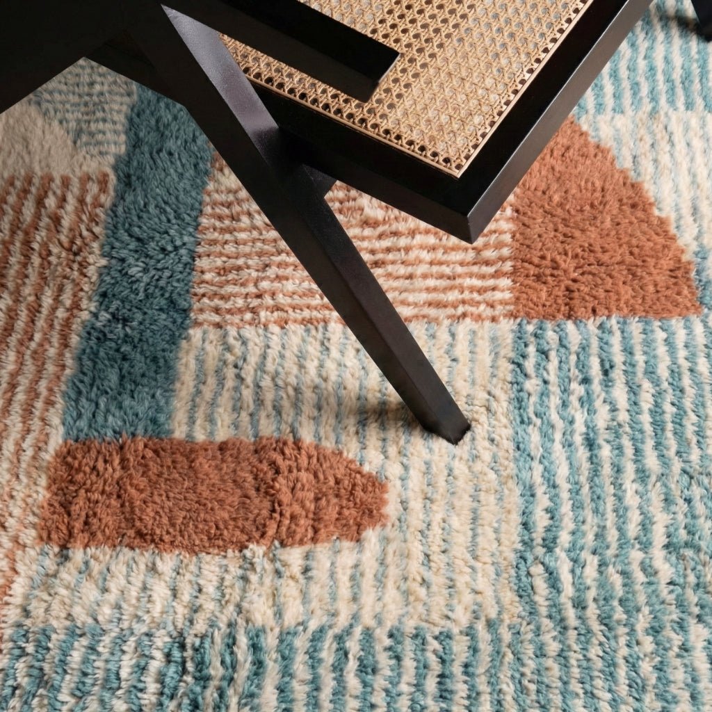 Coastal Light - Luxury Shag Moroccan Rug - Benisouk
