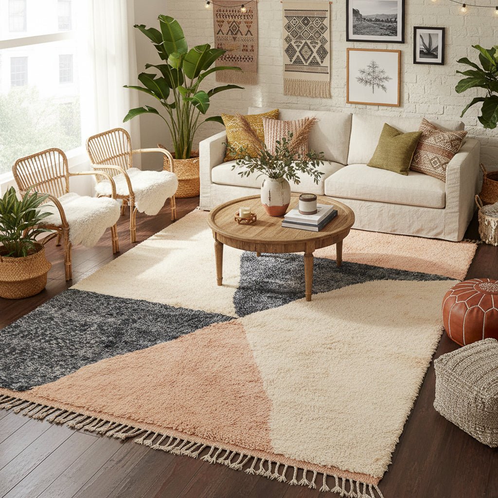 Collapse - Luxury Shag Moroccan Rug - Benisouk