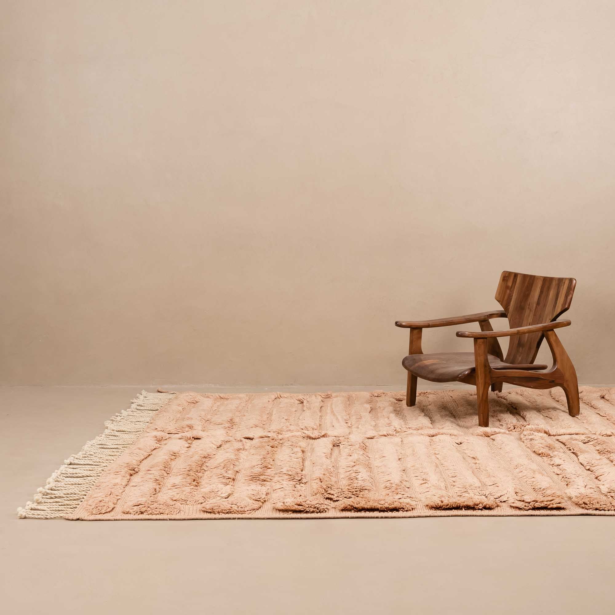 Coral Delight - Luxury Shag Moroccan Rug - Benisouk