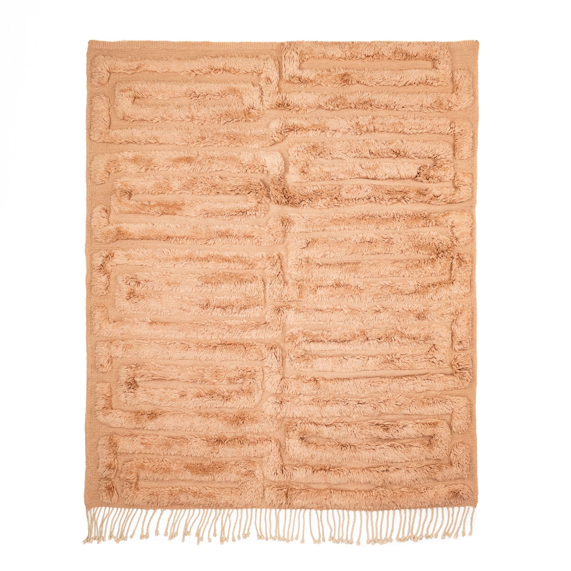 Coral Delight - Luxury Shag Moroccan Rug - Benisouk