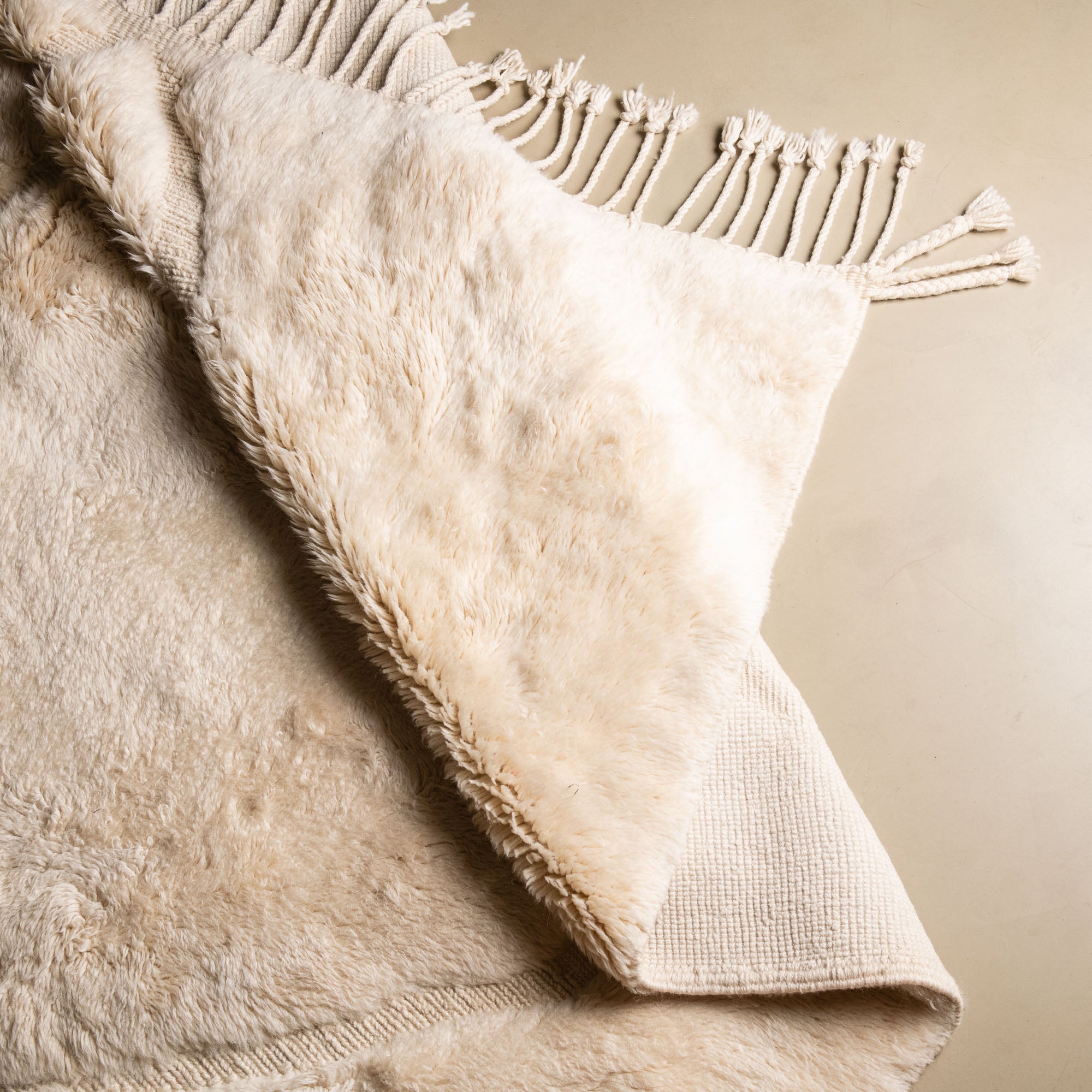 Cross - Roads - Luxury Shag Moroccan Rug - Benisouk