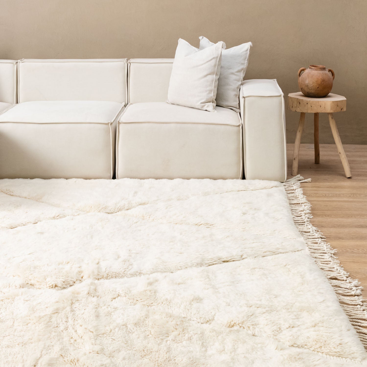 Cross - Roads - Luxury Shag Moroccan Rug - Benisouk