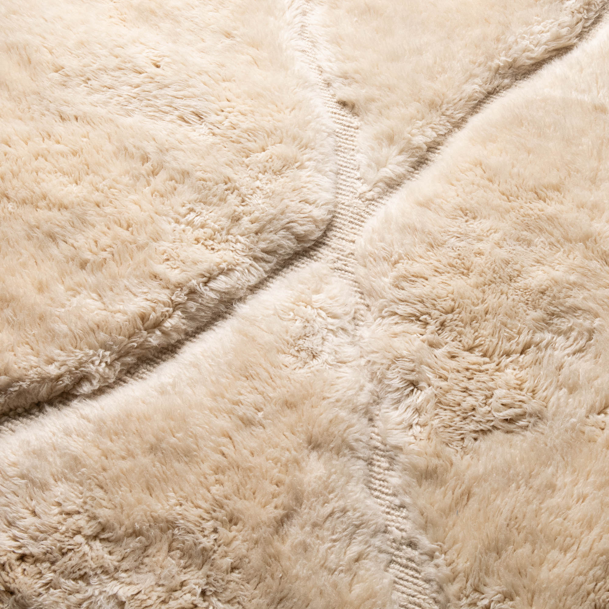 Cross - Roads - Luxury Shag Moroccan Rug - Benisouk