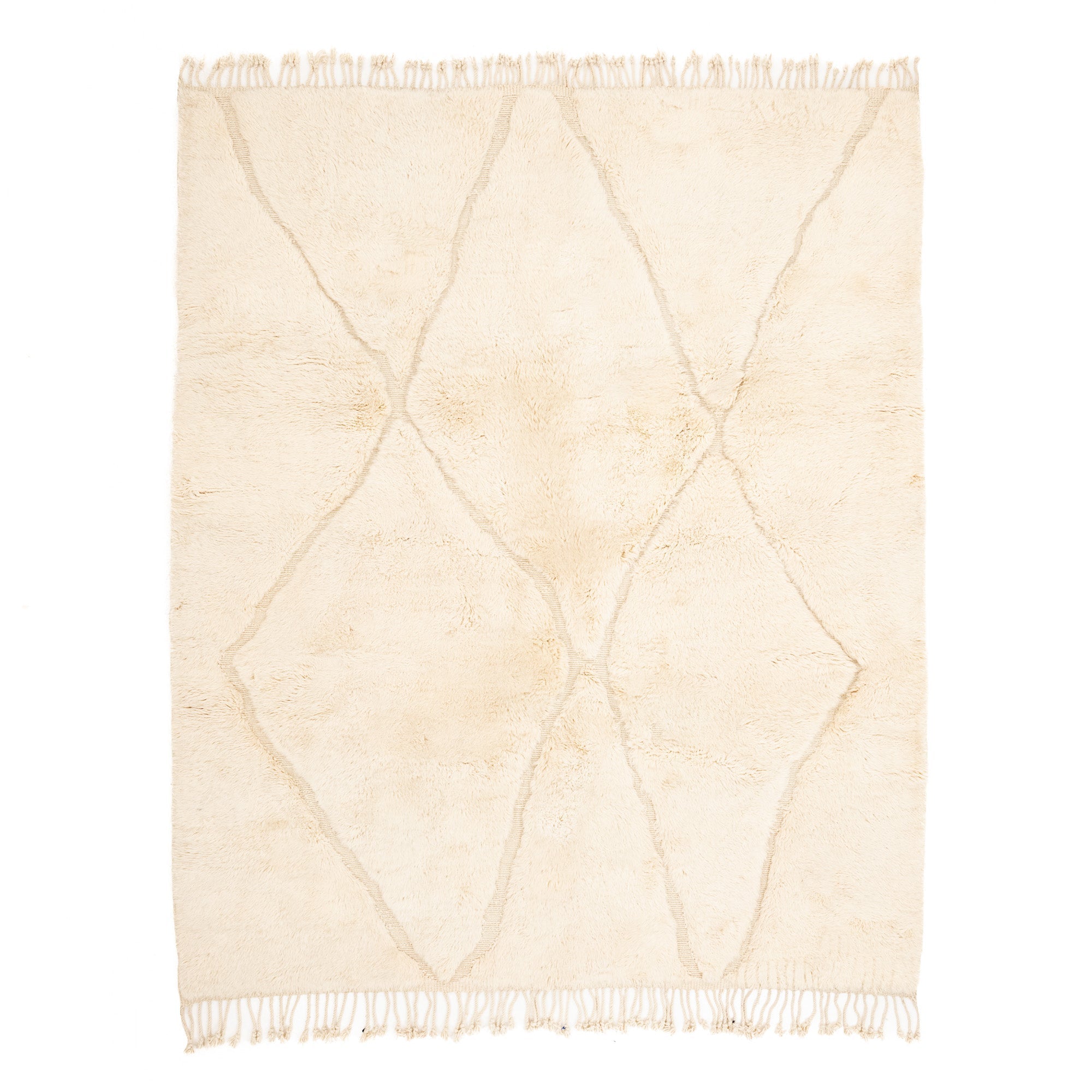 Cross - Roads - Luxury Shag Moroccan Rug - Benisouk