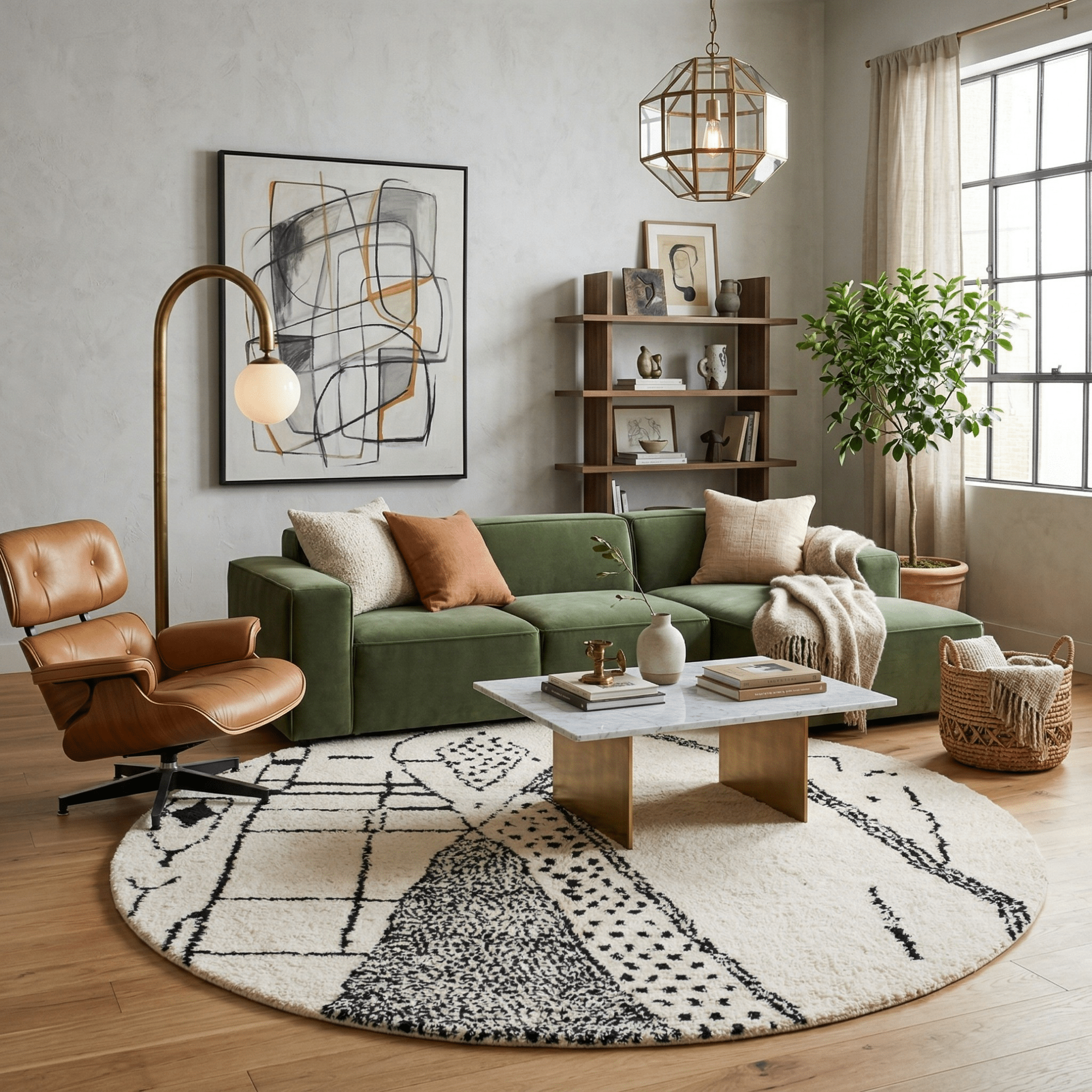 Dalya Round - Shag Moroccan rug - Benisouk