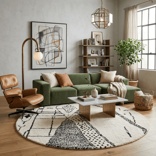 Dalya Round - Shag Moroccan rug - Benisouk