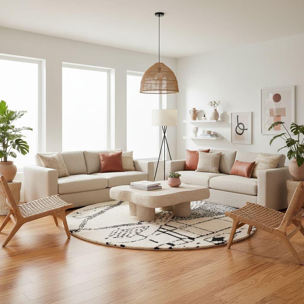 Dalya Round - Shag Moroccan rug - Benisouk