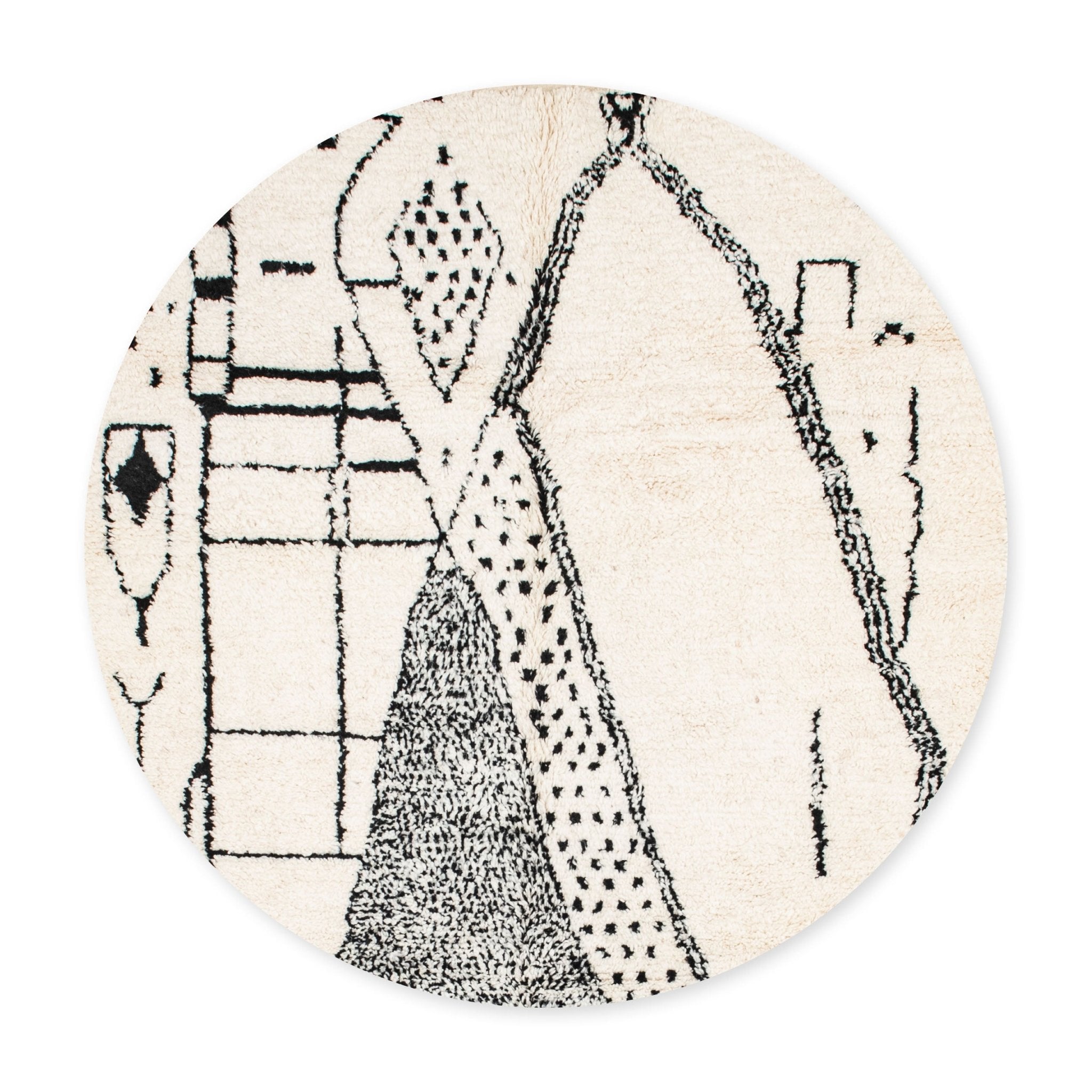 Dalya Round - Shag Moroccan rug - Benisouk