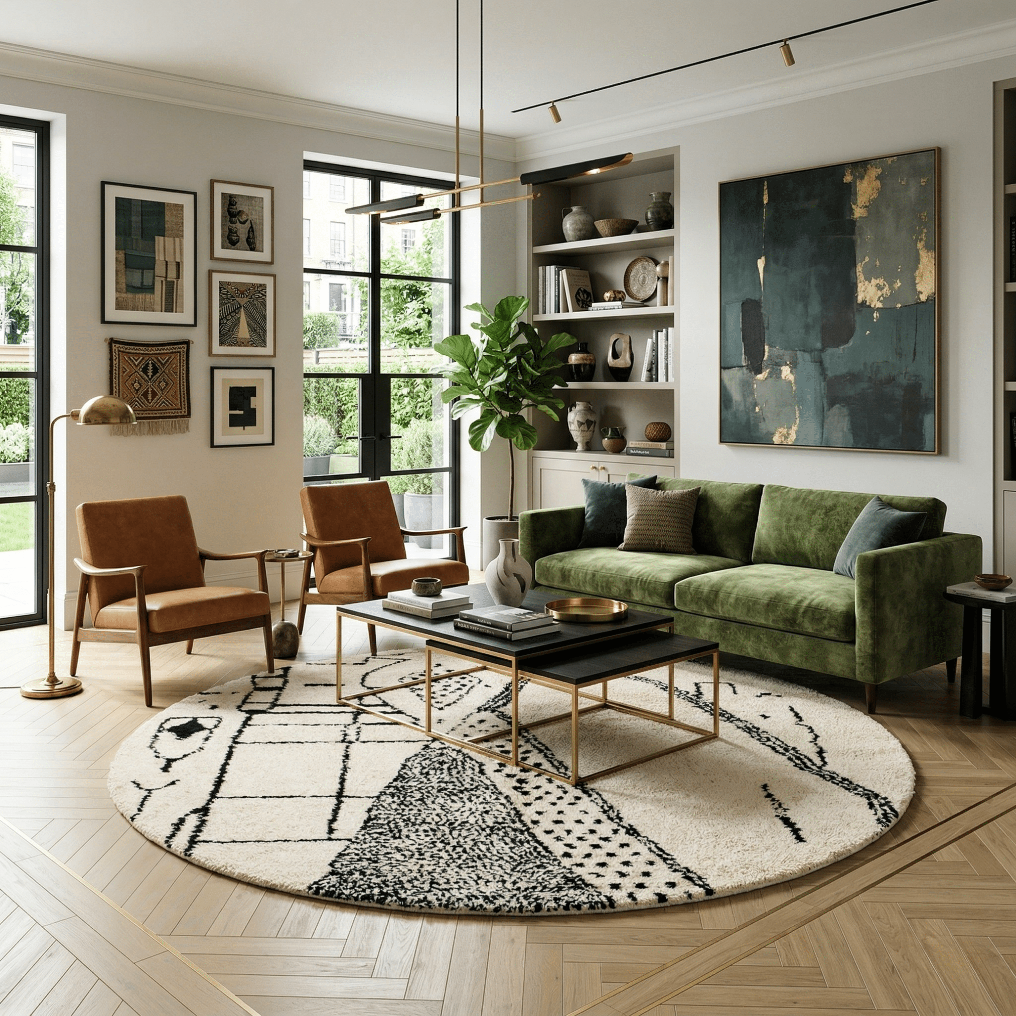 Dalya Round - Shag Moroccan rug - Benisouk