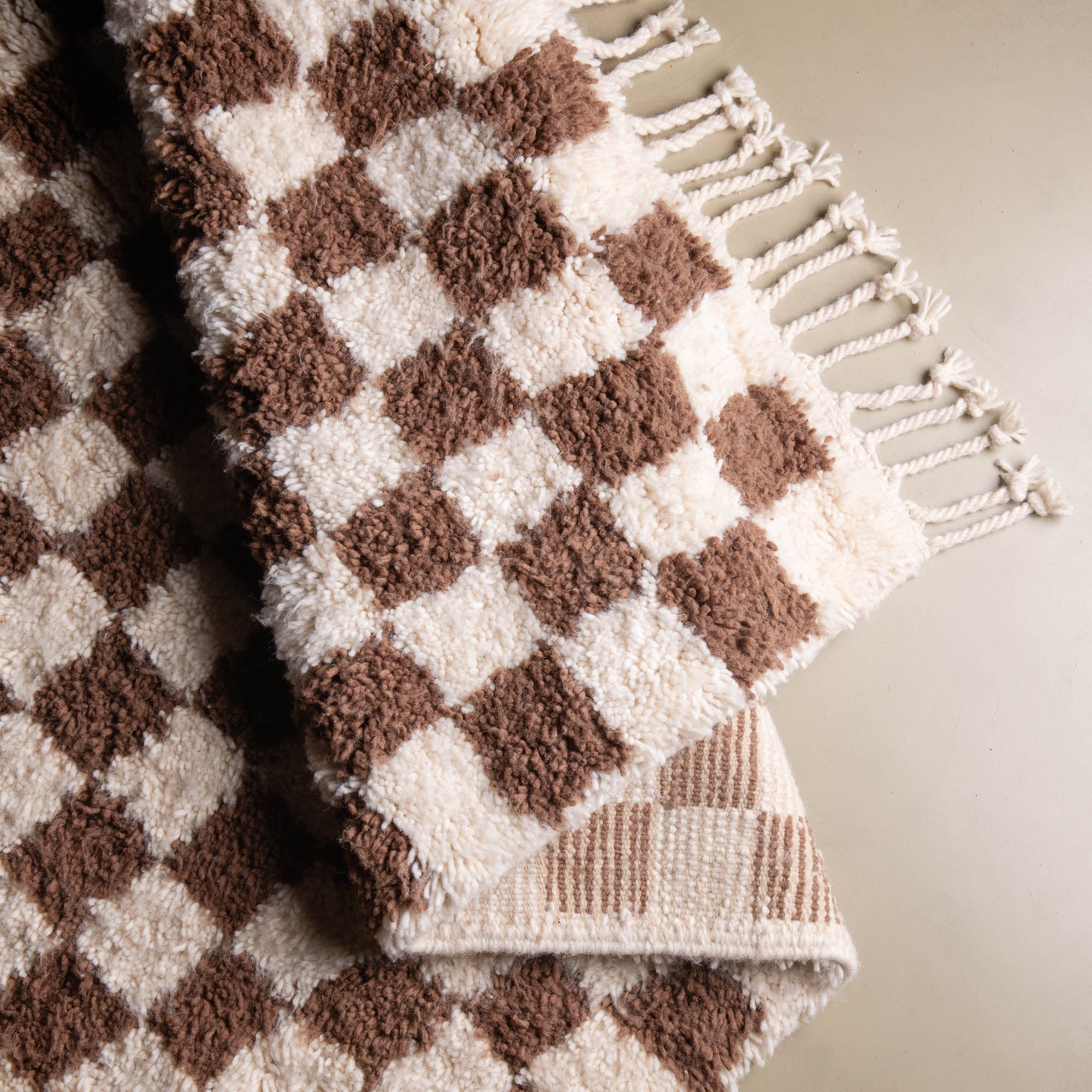 Dama Brown - Shag Moroccan rug - Benisouk