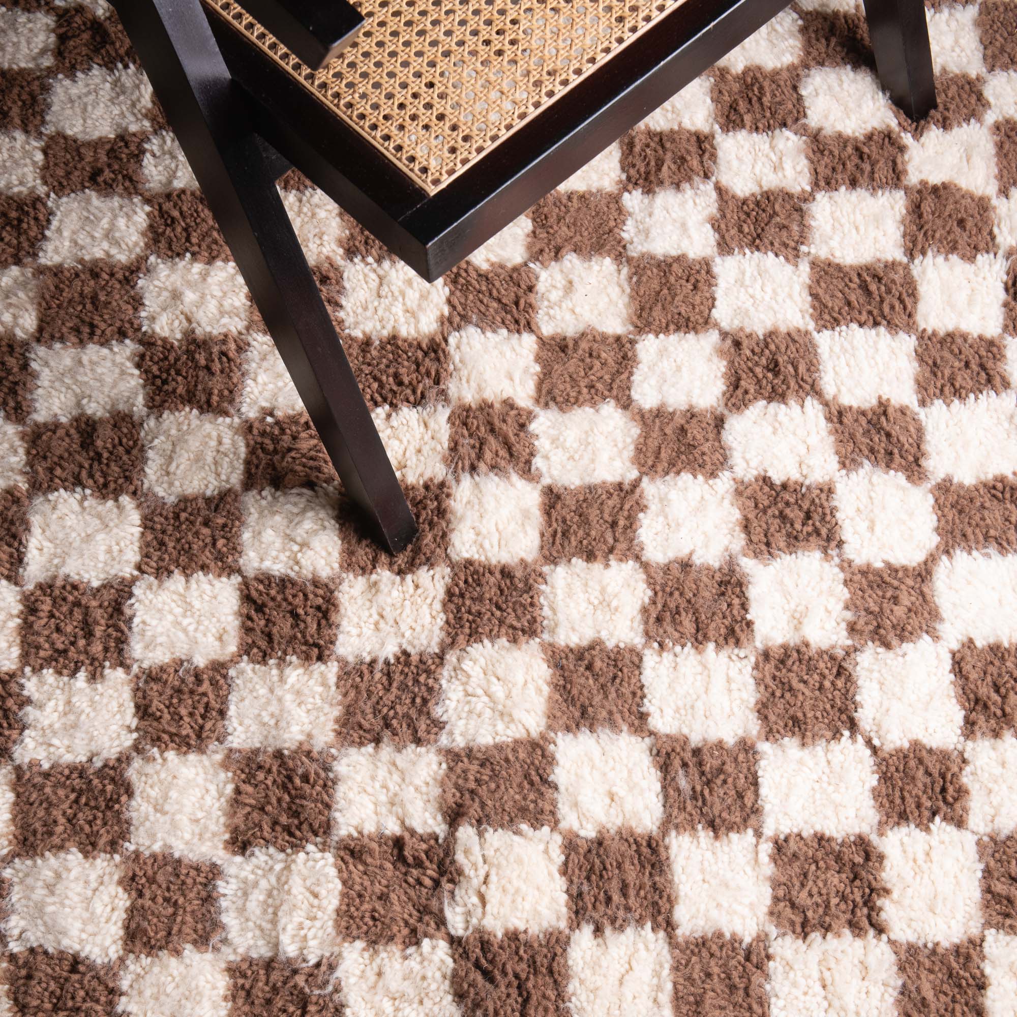 Dama Brown - Shag Moroccan rug - Benisouk