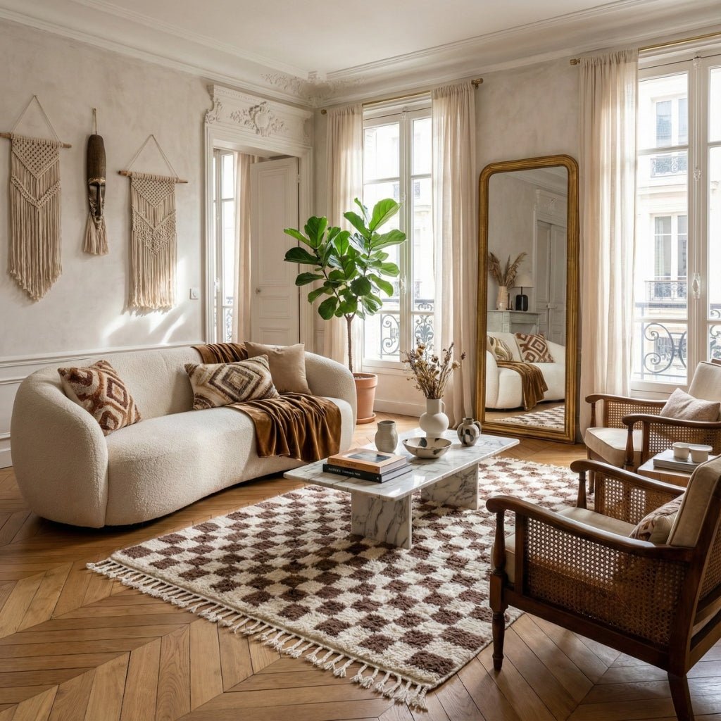 Dama Brown - Shag Moroccan rug - Benisouk