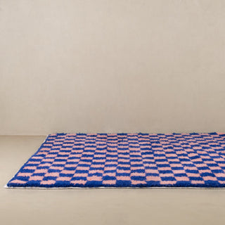 Dama Deep Ocean Rose - Shag Moroccan rug - Benisouk