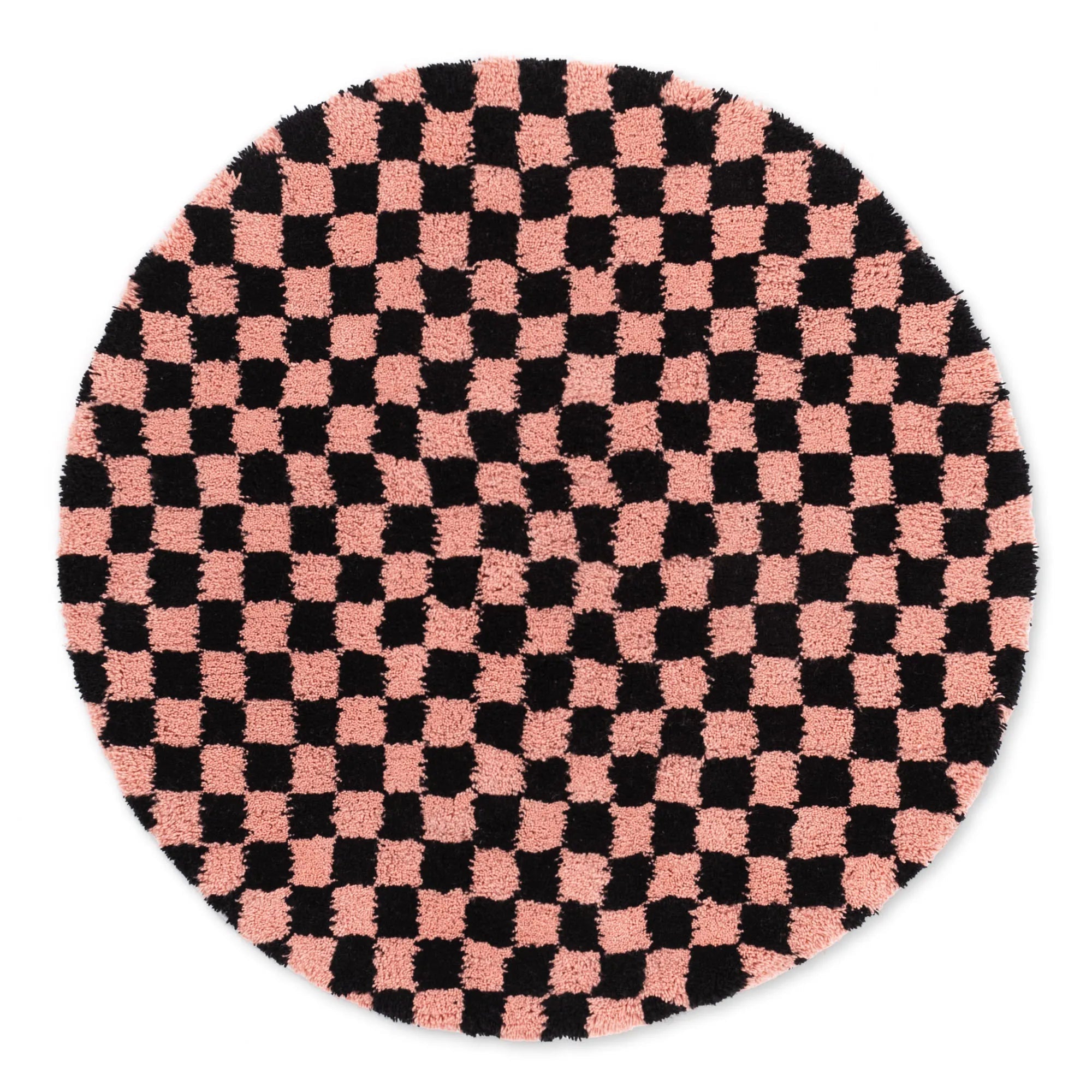 Dama Rose Round - Shag Moroccan rug - Benisouk