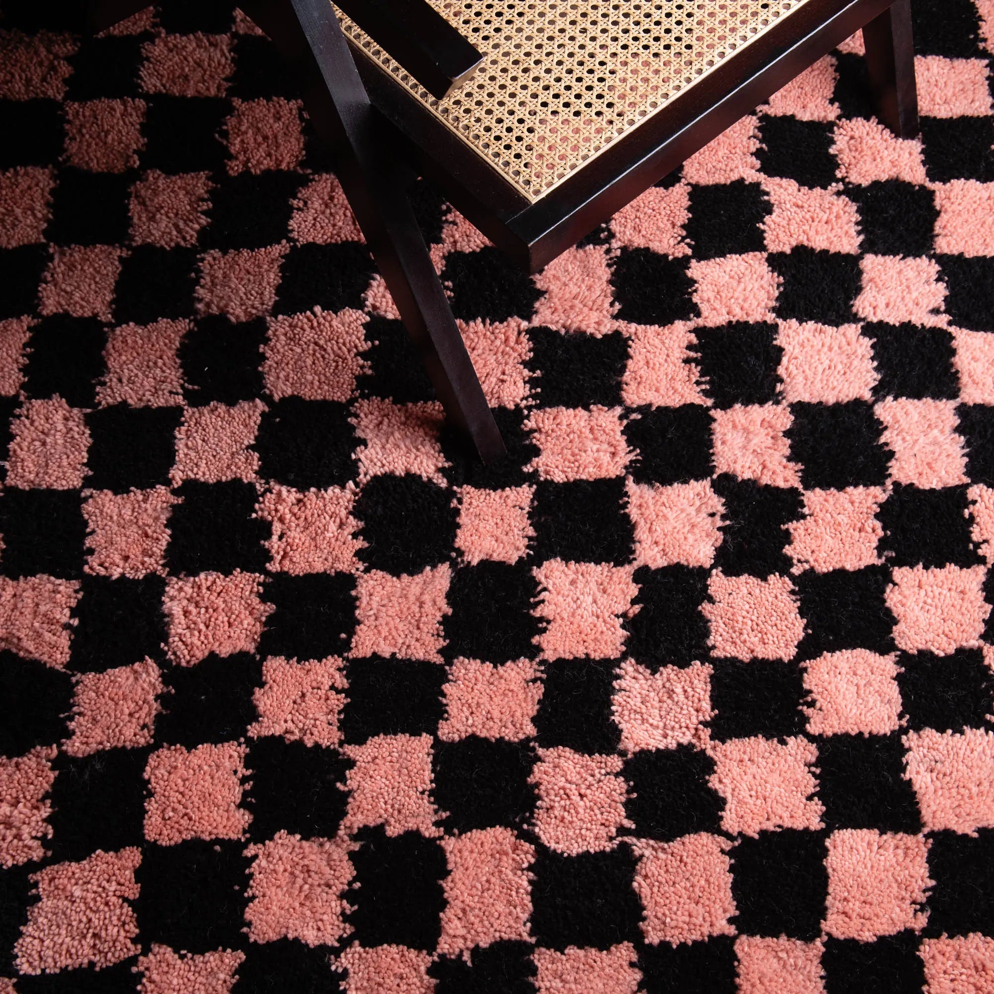 Dama Rose Round - Shag Moroccan rug - Benisouk