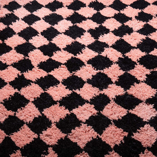 Dama Rose Round - Shag Moroccan rug - Benisouk