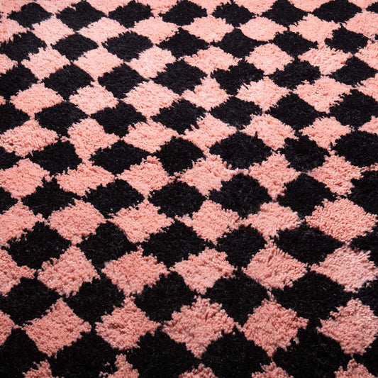 Dama Rose Round - Shag Moroccan rug - Benisouk