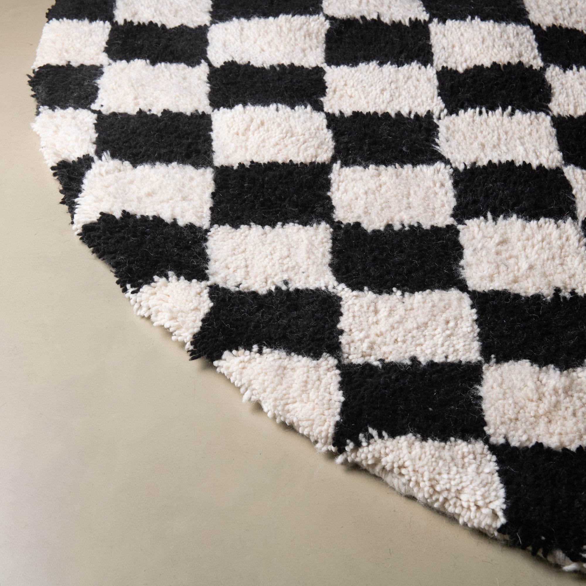 Dama Round - Shag Moroccan rug - Benisouk