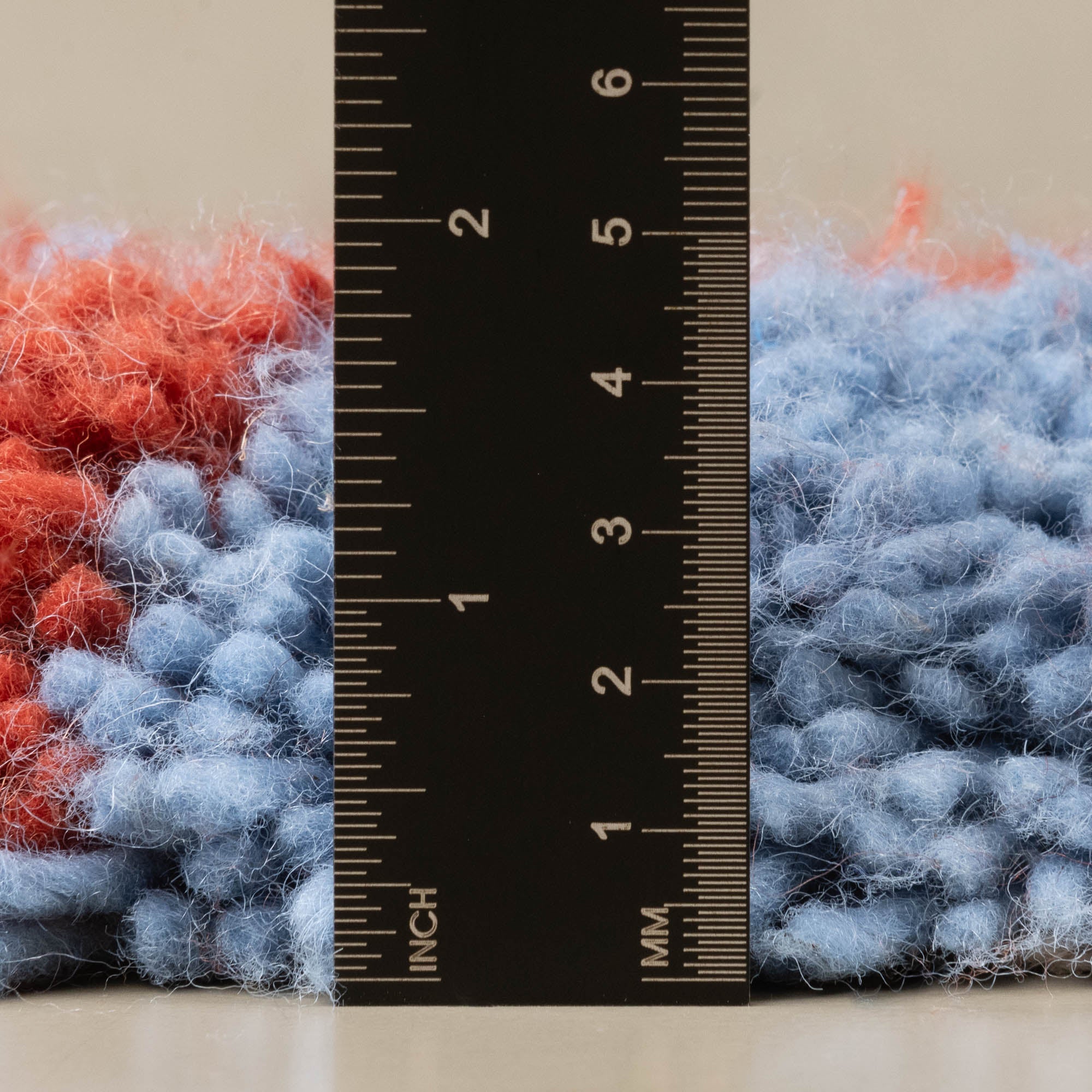 Dama Terracotta Blue Round - Shag Moroccan rug - Benisouk