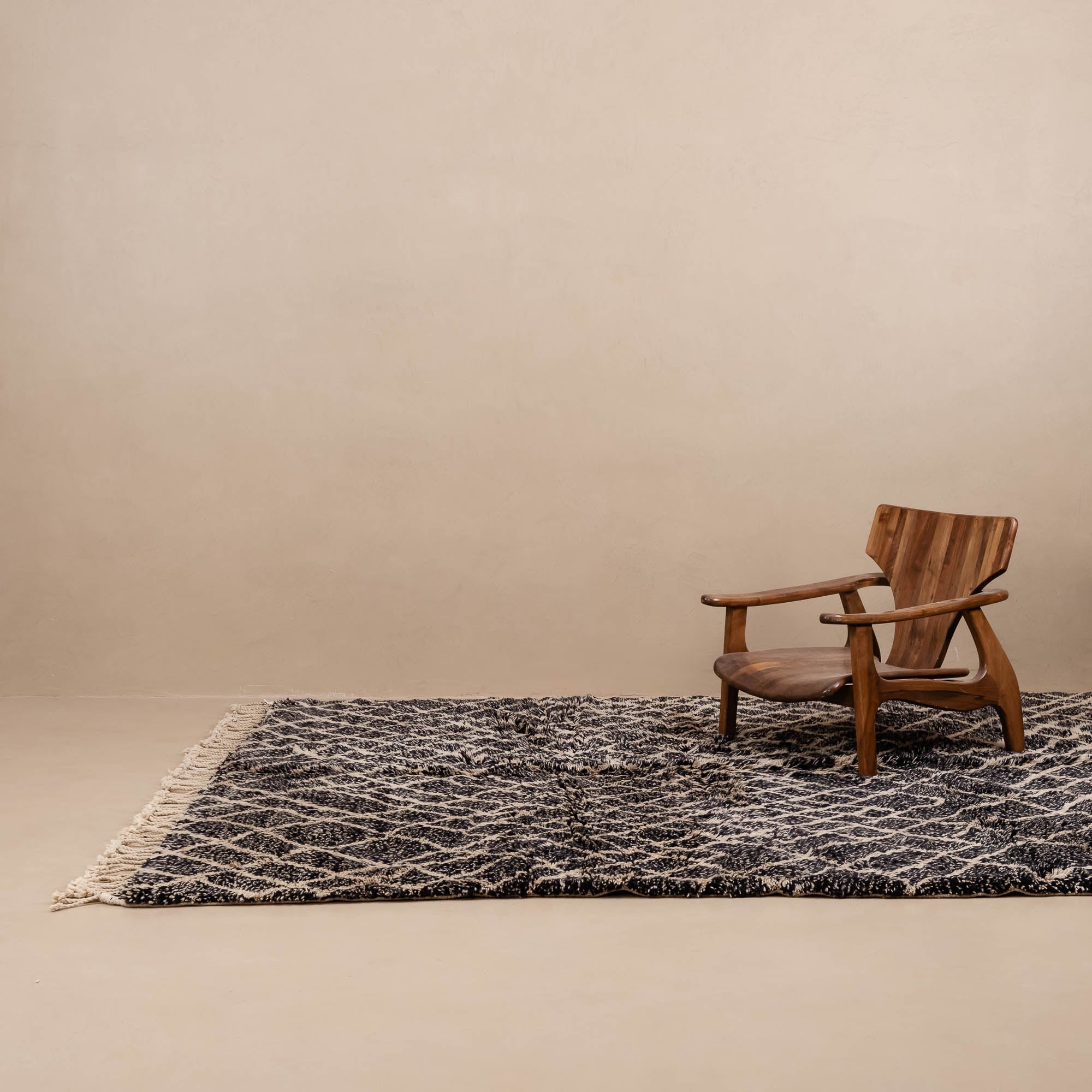 Dark Emperador - Luxury Shag Moroccan Rug - Benisouk