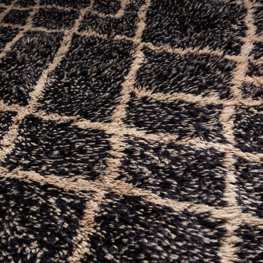Dark Emperador - Luxury Shag Moroccan Rug - Benisouk