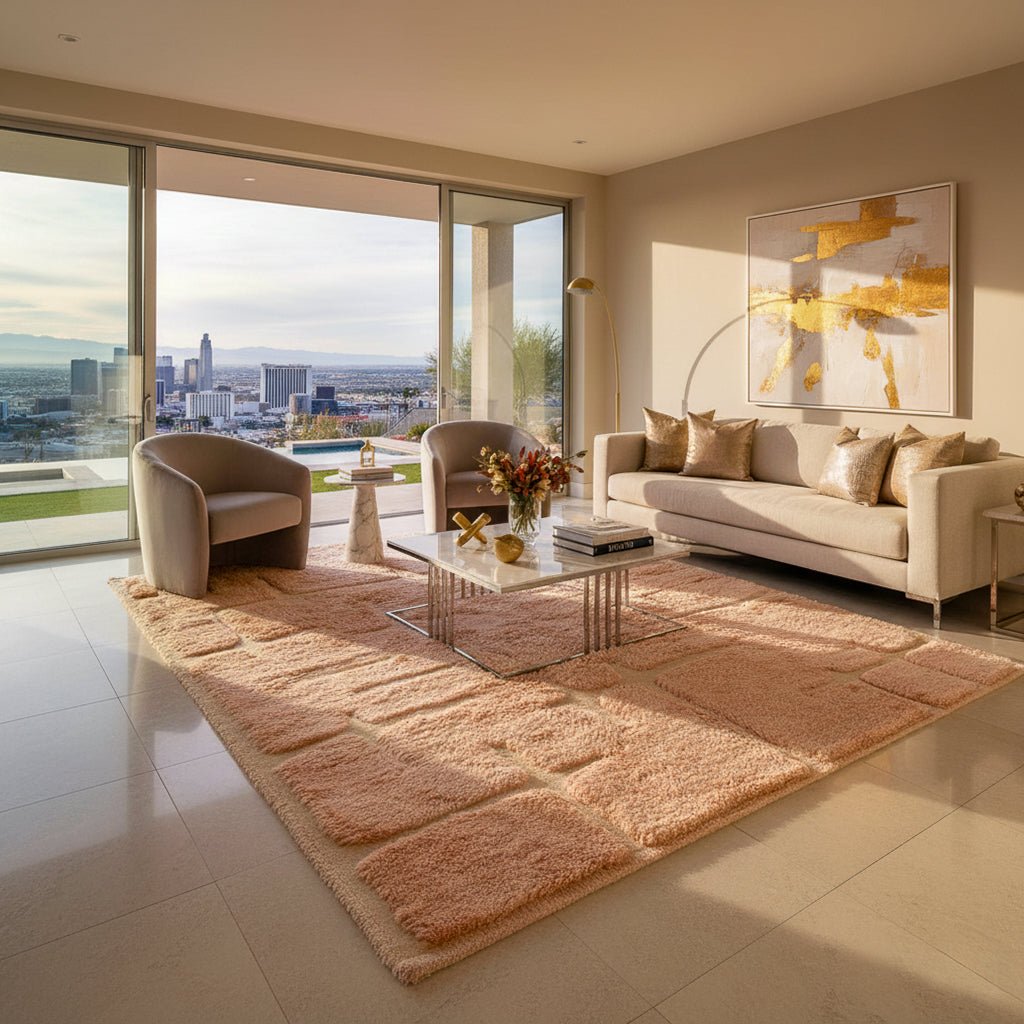 Dewdrop Delight - Luxury Shag Moroccan Rug - Benisouk