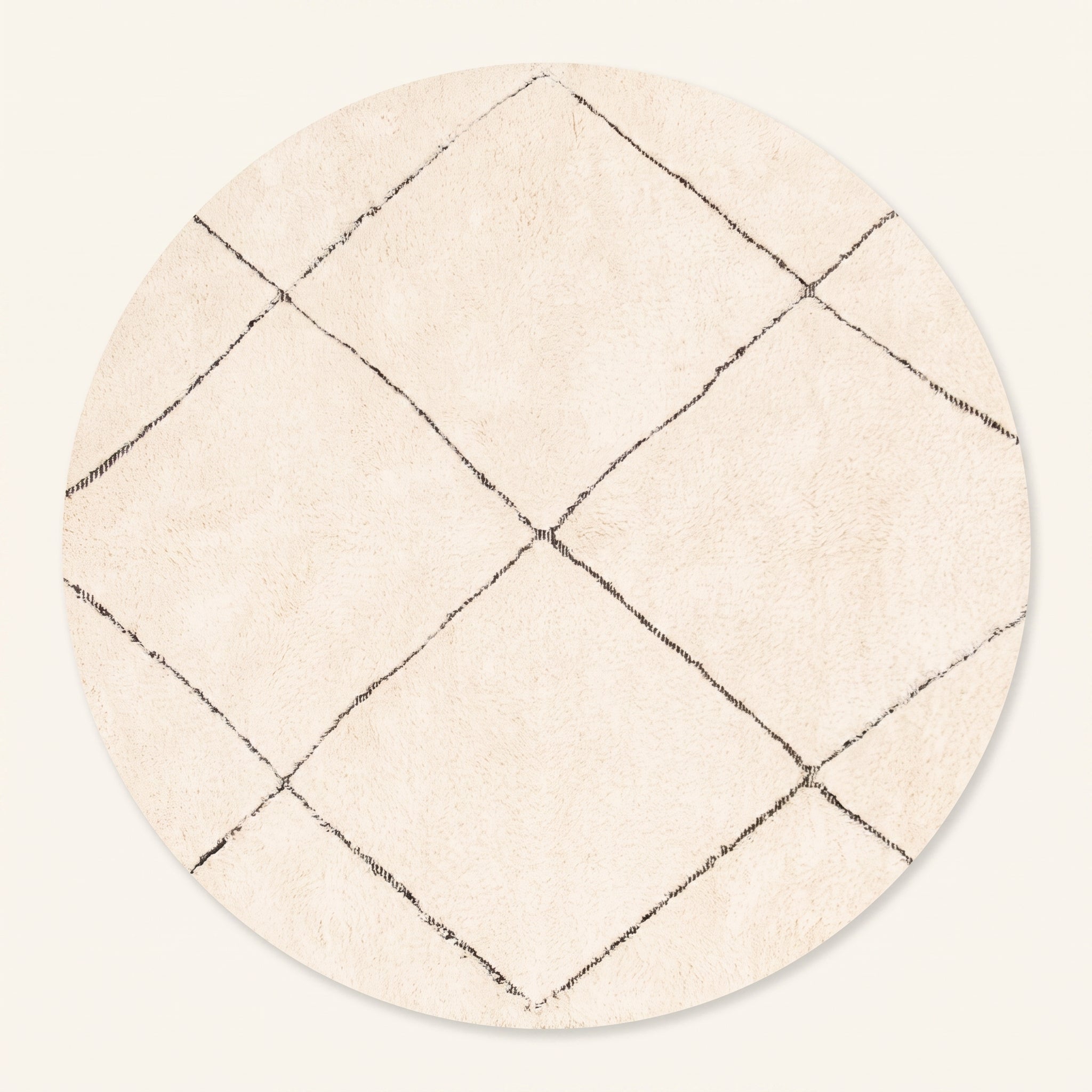 Mahafar Round - Shag Moroccan rug